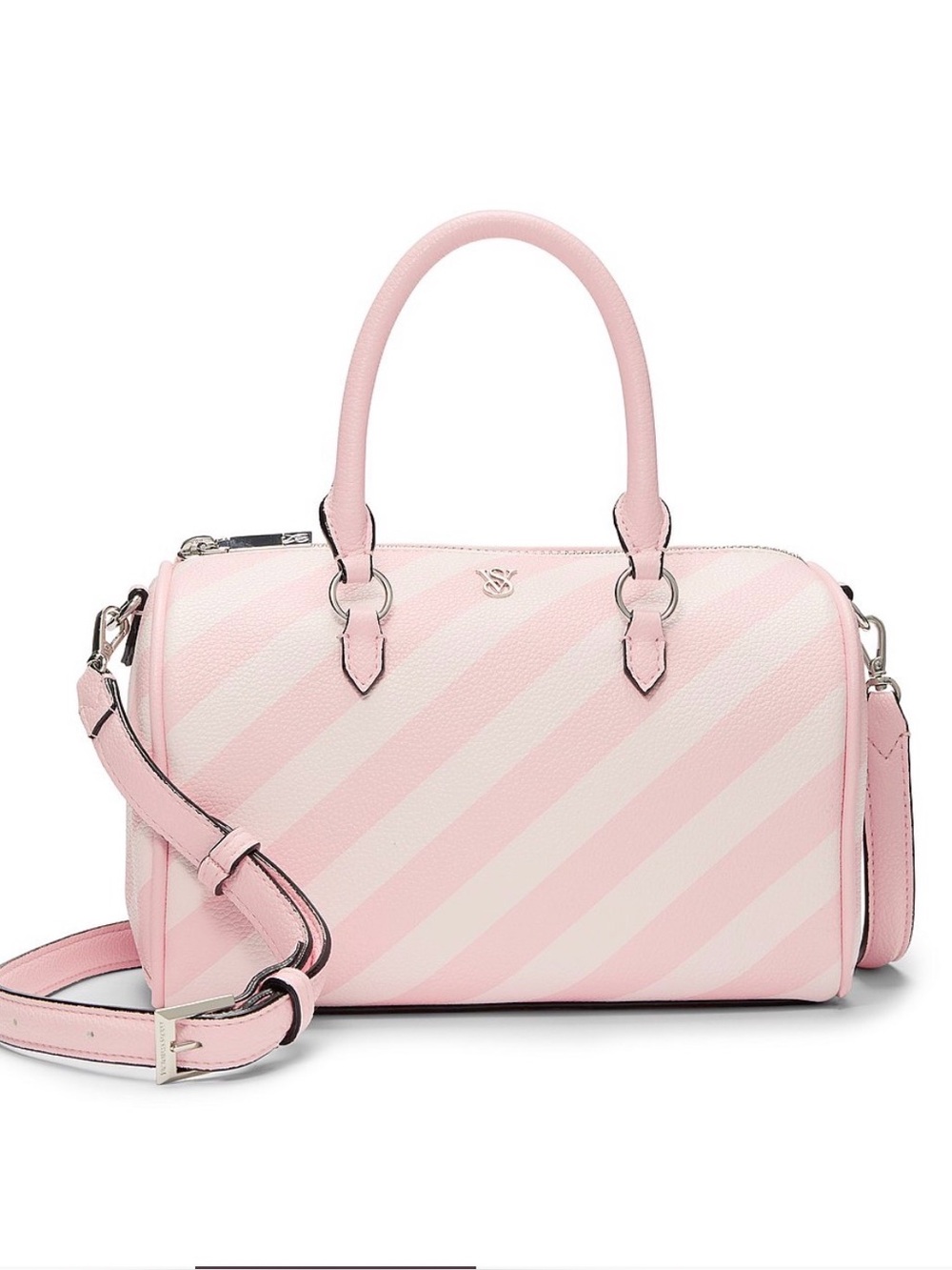 Victoria's Secret Pink Striped Satchel Handbag